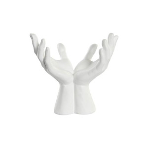 Figurka Dekoracyjna DKD Home Decor 25 x 15 x 23 cm Biały Ręce