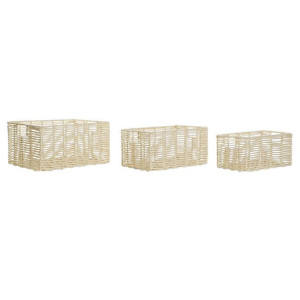 zestaw koszyków DKD Home Decor Sznurek (40 x 30 x 20 cm)