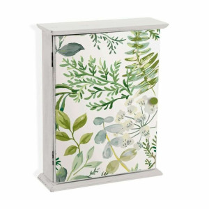 Pudełko ozdobne Versa Lime Leaves Klucze Drewno MDF (6,5 x 26 x 20 cm)
