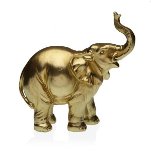 Figurka Dekoracyjna Versa Słoń Złoty 19,5 x 19,5 x 8,5 cm Żywica