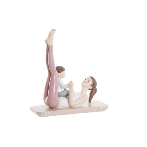 Figurka Dekoracyjna DKD Home Decor 15,5 x 6,5 x 17 cm Scandi Różowy Yoga
