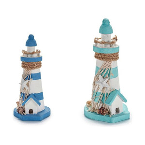 Figurka Dekoracyjna Lighthouse Drewno (8 x 18 x 9 cm)