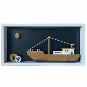 Figurka Dekoracyjna DKD Home Decor 40 x 3,5 x 20 cm Brązowy Biały Barco