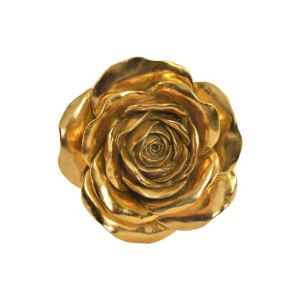 Dekoracja ścienna DKD Home Decor 18 x 8 x 18 cm Kwiat Złoty Romantyczny
