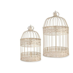 Klatka Okrągła Metal Krem (2 pcs)