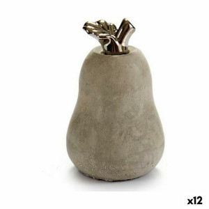 Figurka Dekoracyjna Szary Cement Gruszka (8 x 13 x 8 cm) (12 Sztuk)