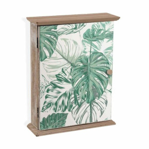 Pudełko ozdobne Versa Mint Leaves Klucze Drewno MDF (6,5 x 26 x 20 cm)