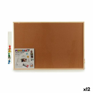 Plansza z korka drewno sosnowe (1,5 x 60 x 90 cm) (12 Sztuk)