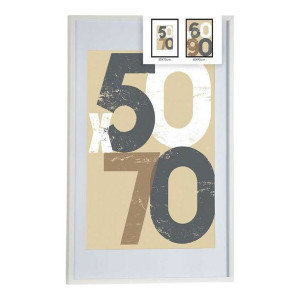 Ramka ścienna na zdjęcia Biały Drewno MDF (62,5 x 2,5 x 92,5 cm) (1 uds)