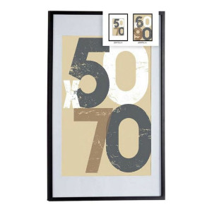 Ramka ścienna na zdjęcia Czarny Drewno MDF (62,5 x 2,5 x 92,5 cm) (1 uds)