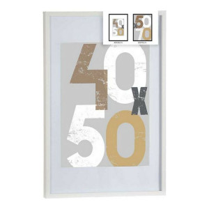 Ramka ścienna na zdjęcia Biały Drewno MDF (52,5 x 2,5 x 72,5 cm) (1 uds)