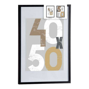 Ramka ścienna na zdjęcia Czarny Drewno MDF (52,5 x 2,5 x 72,5 cm) (1 uds)