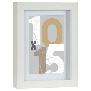 Ramka ścienna na zdjęcia 88745 Biały Drewno MDF (16 x 2,5 x 21 cm) (1 uds)