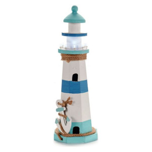 Figurka Dekoracyjna Drewno (14,5 x 44 x 14,5 cm) Światła LED