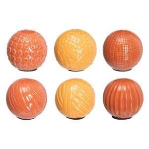 Kulki Dekoracja Pomarańczowy 10 x 10 x 10 cm (6 Części)