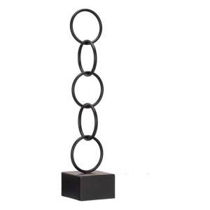 Figurka Dekoracyjna Fiszbiny Czarny Metal (12,5 x 60,5 x 12,5 cm)