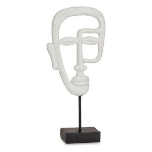 Figurka Dekoracyjna Twarz Biały Polyresin (19,5 x 38 x 10,5 cm)