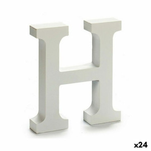Litera H Drewno Biały (2 x 16 x 14,5 cm) (24 Sztuk)