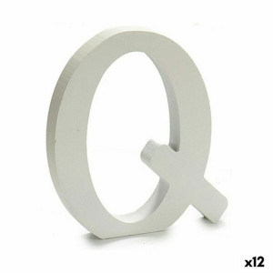 Litera Q Drewno Biały (1,8 x 21 x 17 cm) (12 Sztuk)