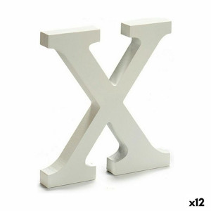 Litera X Drewno Biały (1,8 x 21 x 17 cm) (12 Sztuk)