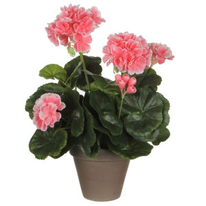 Roślina Dekoracyjna Mica Decorations PVC Geranium (11,5 x 33 cm)