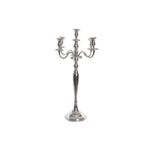 Świecznik DKD Home Decor Srebrzysty Aluminium (42 x 42 x 70 cm)