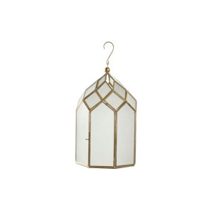 Lampa DKD Home Decor Przezroczysty Szkło Złoty Mosiądz (19 x 19 x 31 cm)