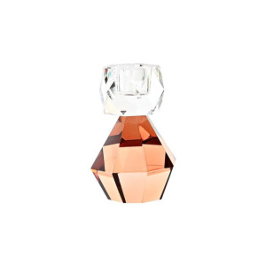 Świeczniki DKD Home Decor 7 x 7 x 11 cm Szkło Przezroczysty Pomarańczowy