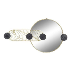 Lustro ścienne DKD Home Decor 44 x 7 x 25 cm Szkło Czarny Złoty Żelazo