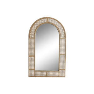 Lustro ścienne DKD Home Decor Brązowy Rattan Tropikalny (61 x 5 x 101 cm)