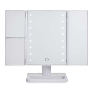 Lusterko Powiększające z LED 1x 2x 3x Biały (34,7 x 11,5 x 29 cm)