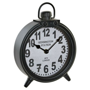 Stolné hodiny DKD Home Decor Ciemny szary 18,5 x 5,5 x 26 cm Żelazo
