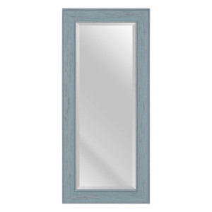 Lustro ścienne 56 x 2 x 126 cm Niebieski Drewno