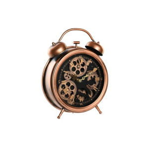 Stolné hodiny DKD Home Decor Szkło Miedź Aluminium Żelazo Vintage