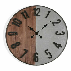 Zegar Ścienny Versa Metal Drewno MDF Drewno MDF/Metal 5 x 60 x 60 cm