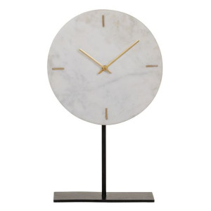 Stolné hodiny 26 x 10 x 42 cm Biały Marmur