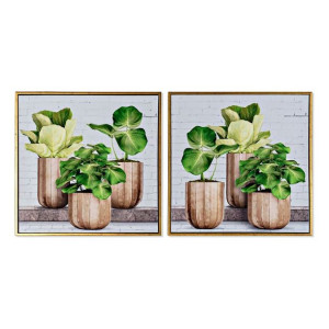 Obraz DKD Home Decor 52 x 2,3 x 52 cm Lakierowany (2 Sztuk)
