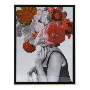 Obraz DKD Home Decor Woman Flower Kobieta Kvety (64 x 3 x 84 cm)