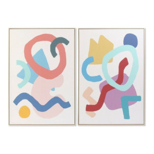 Obraz DKD Home Decor Abstrakcyjny 83 x 4,5 x 123 cm Nowoczesny (2 Sztuk)