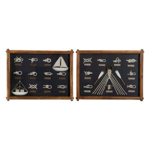 Obraz DKD Home Decor 59 x 4 x 45 cm Nudo Śródziemnomorski (2 Sztuk)