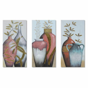 Obraz DKD Home Decor 60 x 2,8 x 120 cm Wazon Tradycyjny (3 Części)