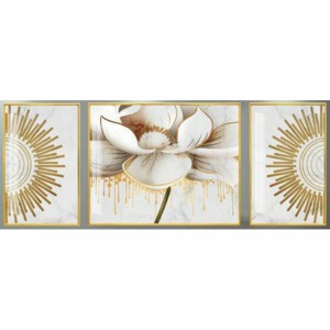 Obraz DKD Home Decor Kwiat (240 x 3 x 80 cm)