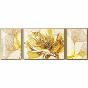 Obraz DKD Home Decor Kvety (240 x 3 x 80 cm)