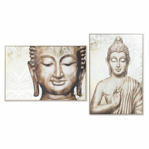 Obraz DKD Home Decor 83 x 4,5 x 122,5 cm Budda Orientalny (2 Sztuk)