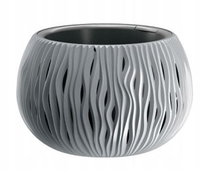 Doniczka Sandy Bowl Szary Kamienny Dsk240 + Wkład