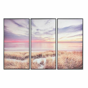 Zestaw 3 obrazów DKD Home Decor Śródziemnomorski Słońce (120 x 2,8 x 80 cm)