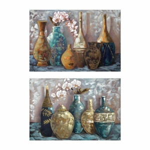 Obraz DKD Home Decor Wazon 120 x 3 x 80 cm Tradycyjny (2 Sztuk)
