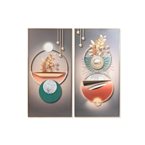 Obraz DKD Home Decor 80 x 3 x 160 cm Abstrakcyjny (2 Sztuk)