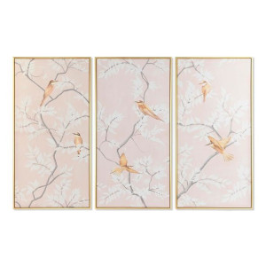 Obraz DKD Home Decor 60 x 4 x 120 cm Orientalny Ptaki (3 Części)