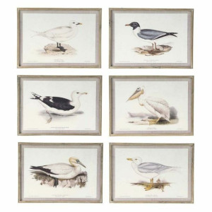 Obraz DKD Home Decor 70 x 2,5 x 50 cm Tradycyjny Ptaki (6 Części)